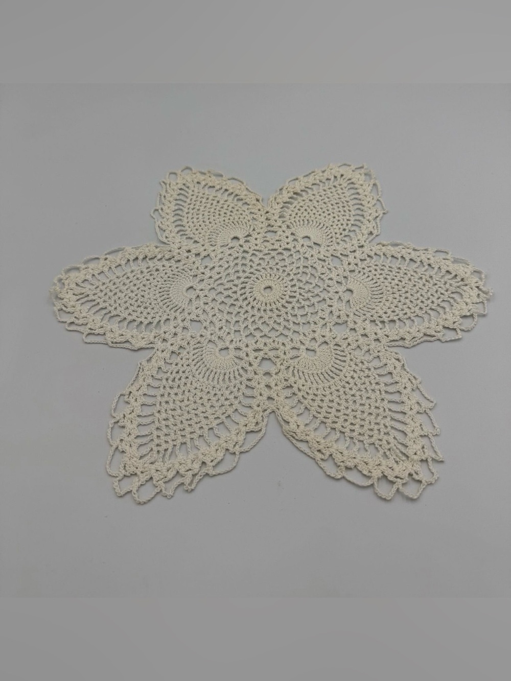 Handmade Cream Crochet Lace Doily - Home Accents
